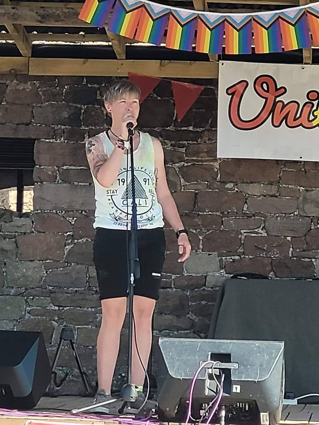 Sound checking at Unity Fest 2022.